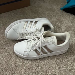 Adidas Sneakers with Champagne Stripes US 7